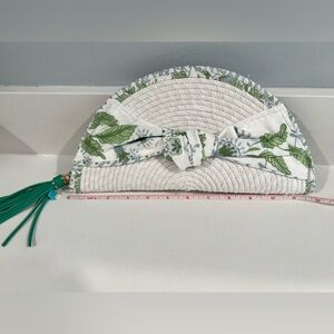 Sewcialite handmade floral nautical rope clutch purse